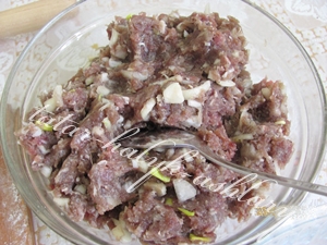 Paramach with meat baked in the oven